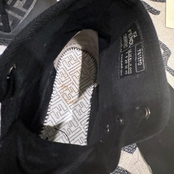 Fendi Domino Hi-Top Sneakers in FF Motif *Authentic* - Picture 7 of 10
